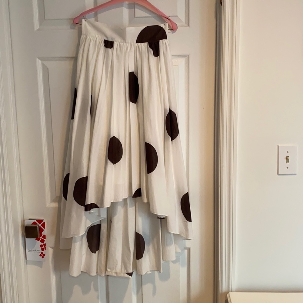 Black & white high / low skirt